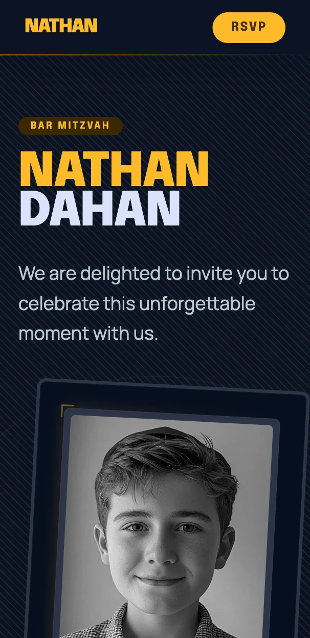 Preview of the Midnight Disco digital invitation template